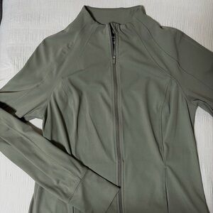 Olive Green Zip-Up Jacket